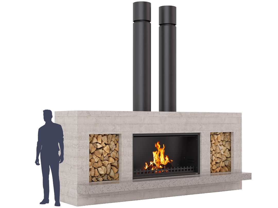 Twin Peak Outdoor Fireplace | Products | Trendz Outdoors